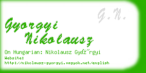 gyorgyi nikolausz business card